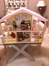 george wooden light up dolls house